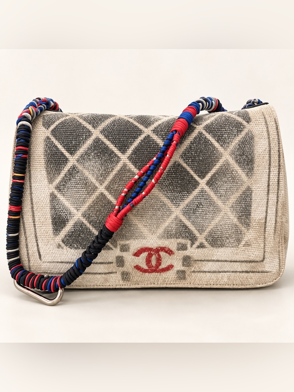 CHANEL 2014 Art School Graffiti Oh My Boy Trompe L’Oeil Runway Bag/EUC